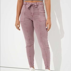 Mauve AE Curvy High-Waisted Jegging